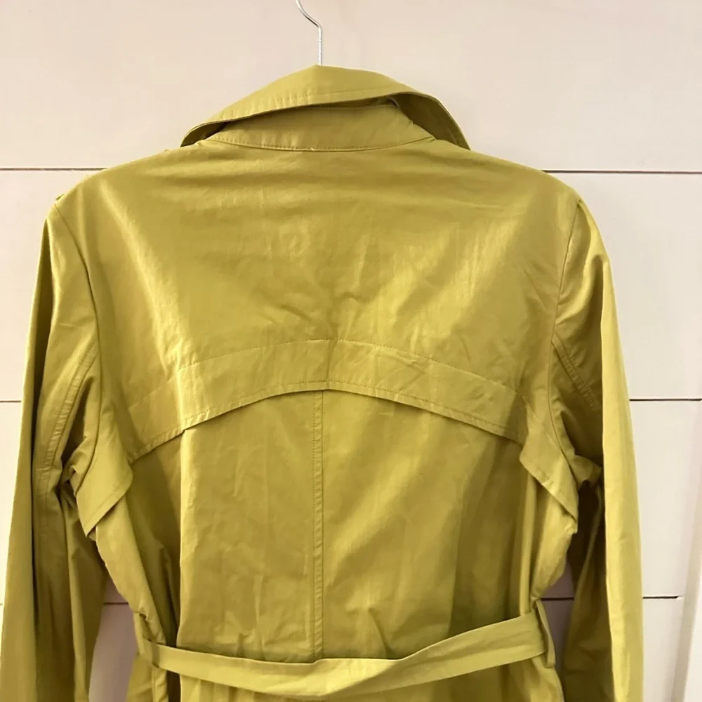 NWOT M SOFT SURROUNDINGS Brixton green double button belted woman trench coat - Picture 14 of 16